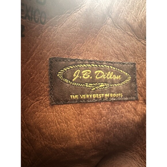 WOMENS JB DILLON COWBOY SNIP TOE  Lizard INLAY Brown  SIZE 7.5 D  Gorgeous - Picture 7 of 12